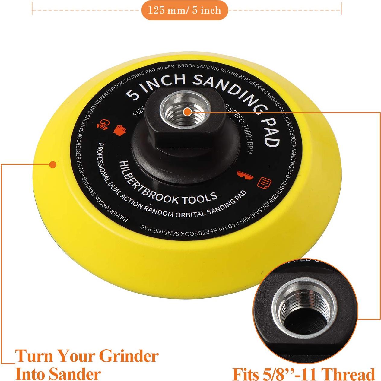 Placa de respaldo 12,7 cm con rosca 5/8-11 para amoladora