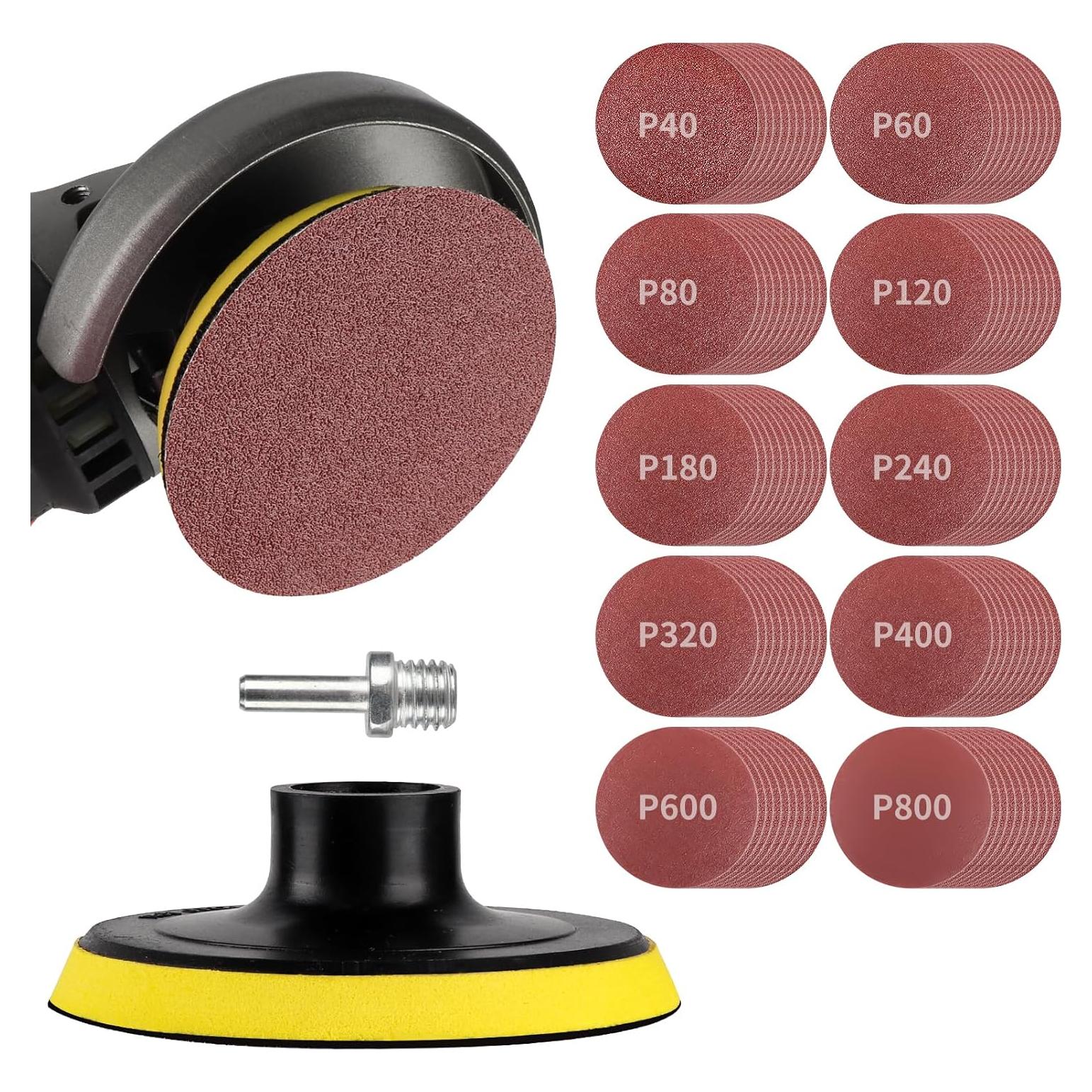 100 Discos de Lijado 4" Boounyatin con Adaptador 8mm