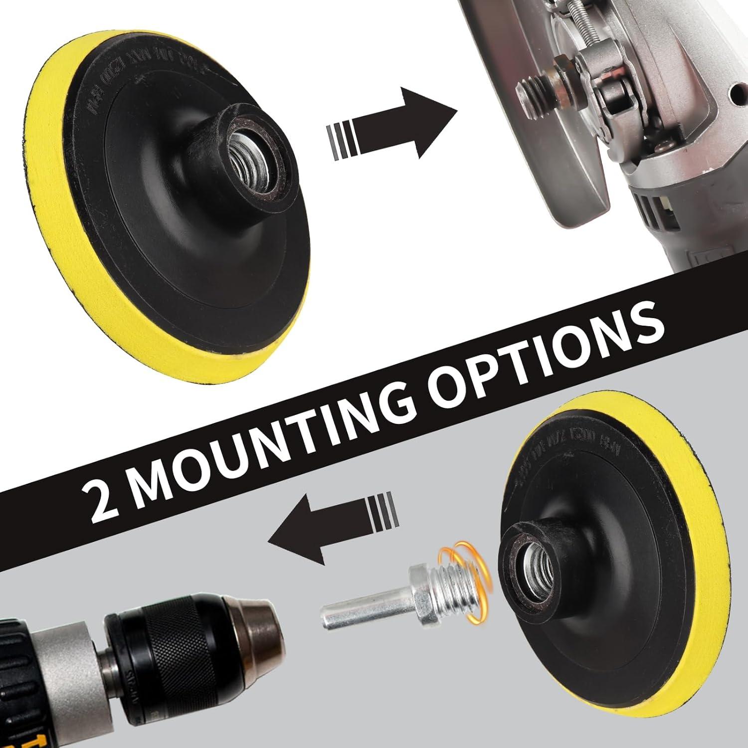 100 Discos de Lijado 4" Boounyatin con Adaptador 8mm