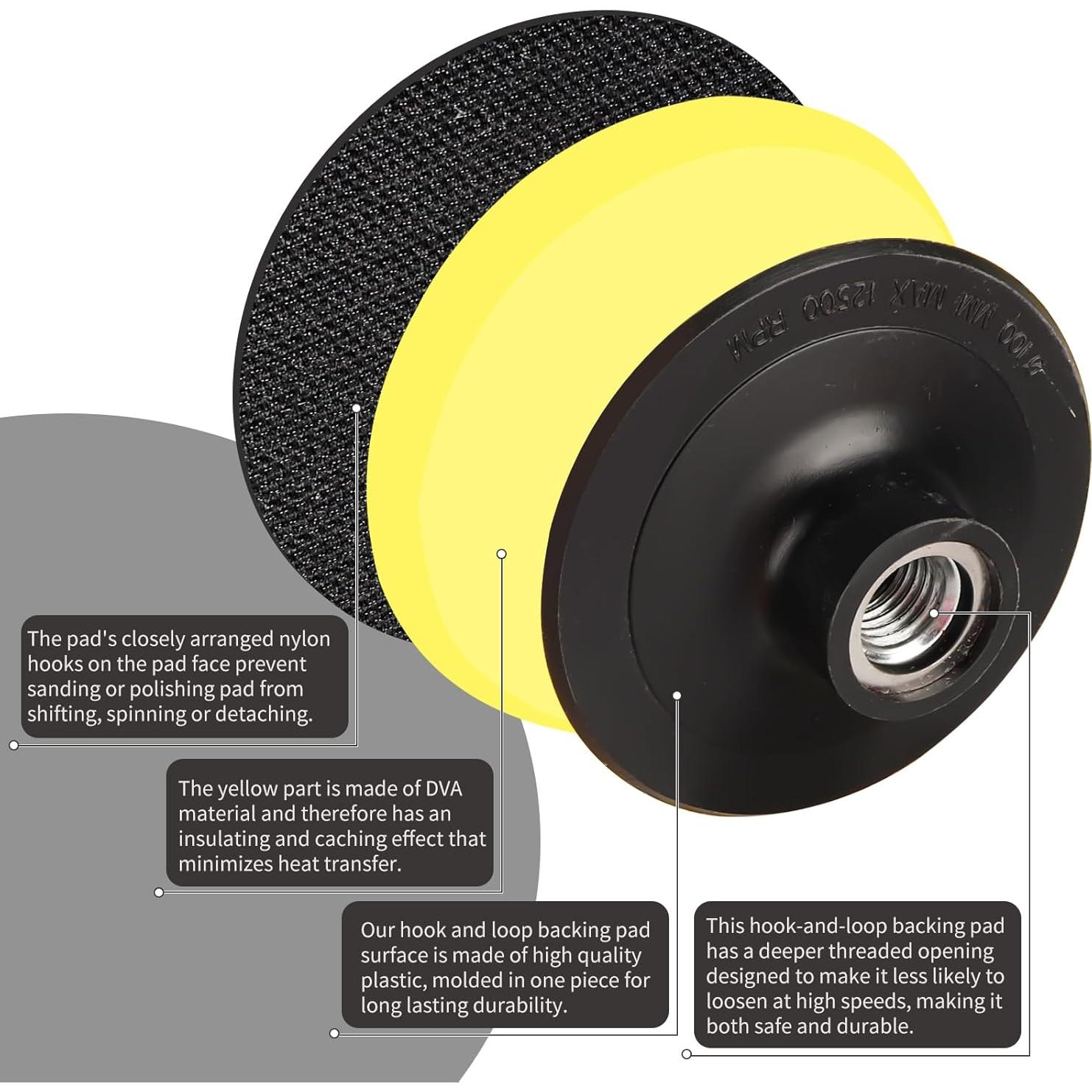 100 Discos de Lijado 4" Boounyatin con Adaptador 8mm