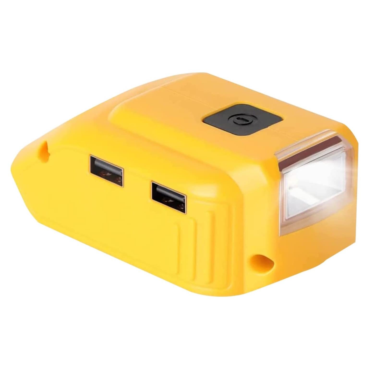 Adaptador de Batería Dewalt DCB090 con Luz LED y USB