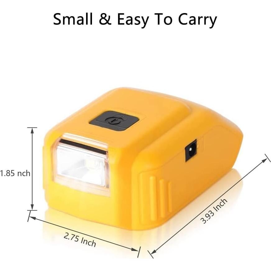 Adaptador de Batería Dewalt DCB090 con Luz LED y USB