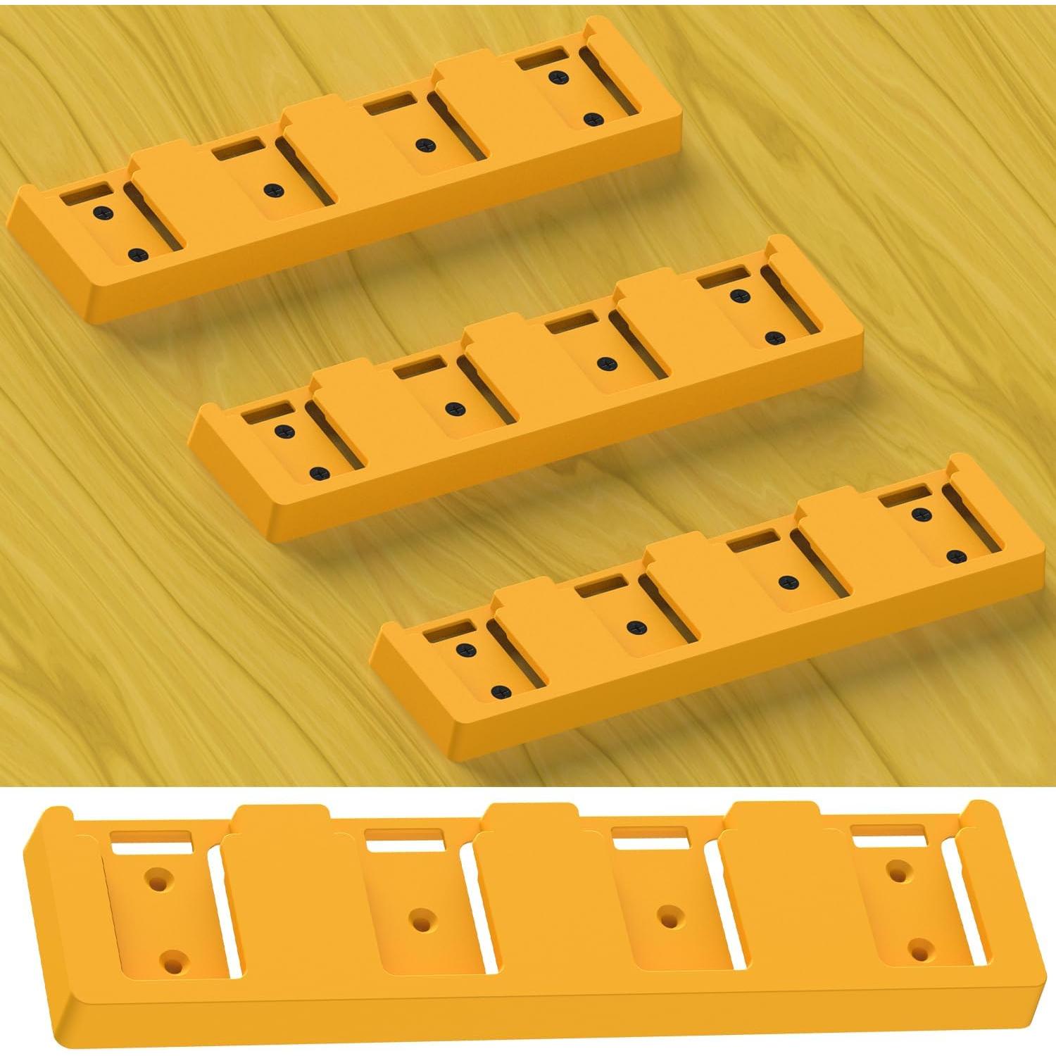 Soporte de Batería DeWalt 20V Amarillo para 4 Baterías