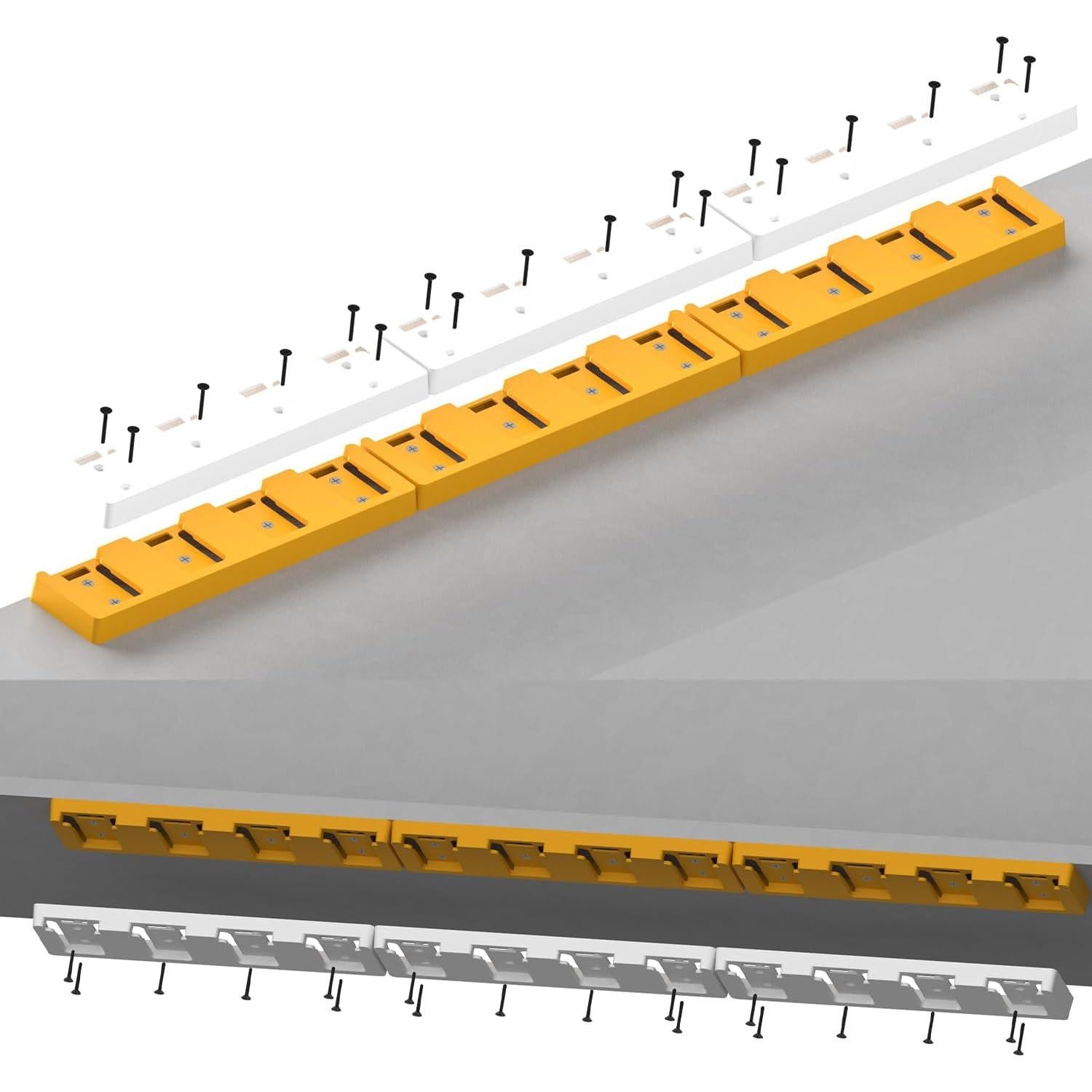 Soporte de Batería DeWalt 20V Amarillo para 4 Baterías