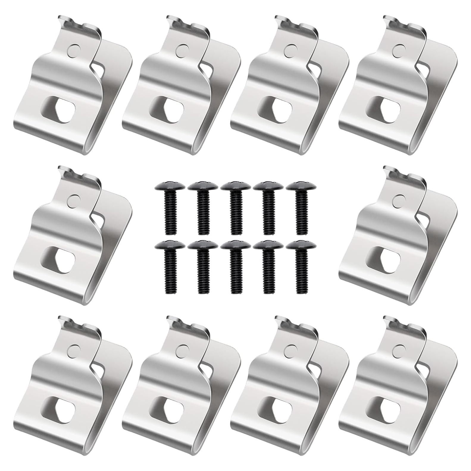 10 Clips de Cinturón Dewalt N268241 Acero Inoxidable 304