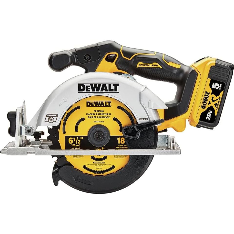 Sierra Circular DEWALT 20V MAX 6.5" Inalámbrica DCS565P1