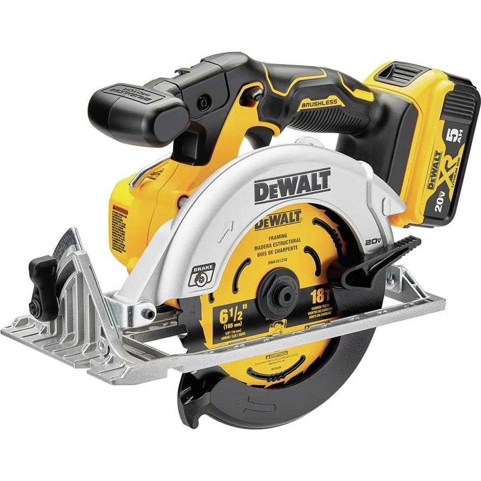 Sierra Circular DEWALT 20V MAX 6.5" Inalámbrica DCS565P1