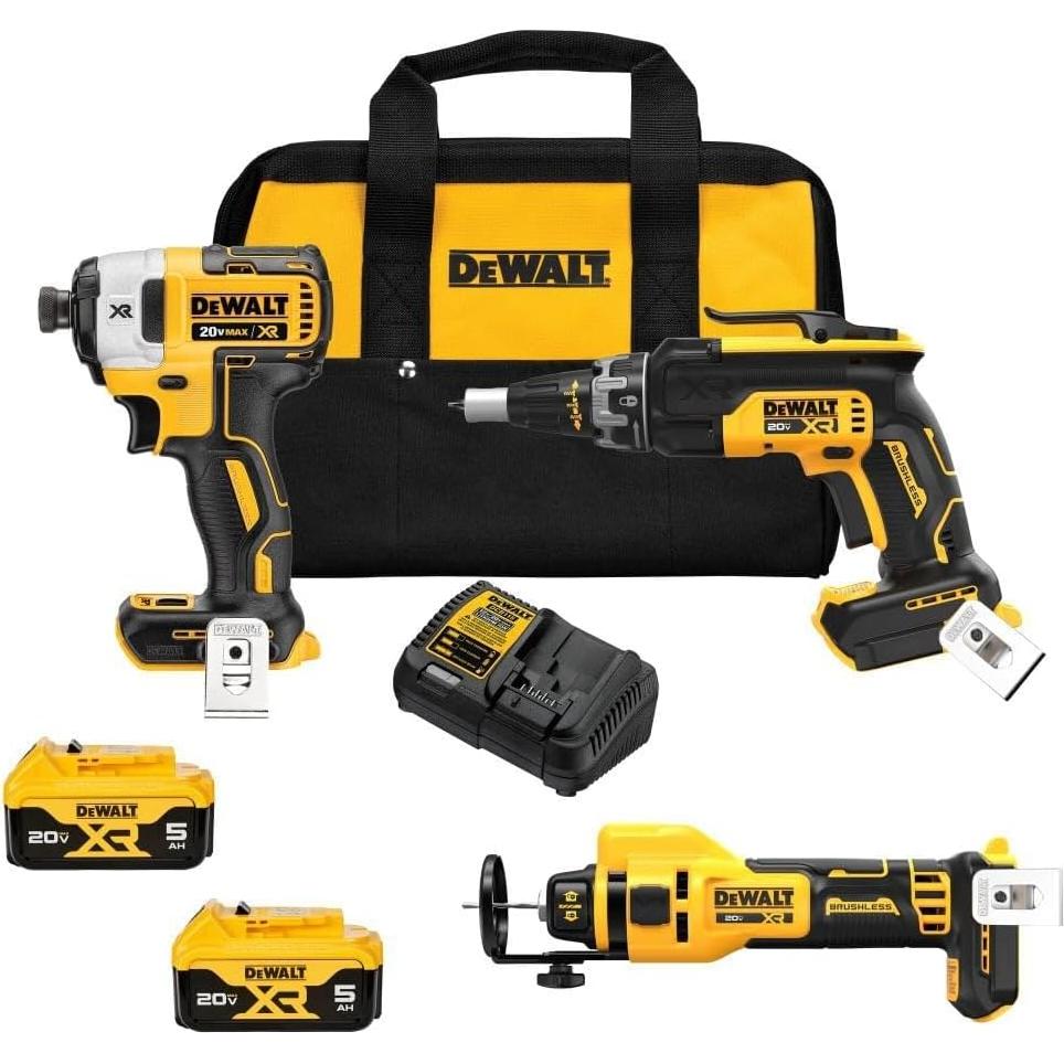 Kit de Herramientas DEWALT 20V MAX XR para Paneles de Yeso DCK303P2