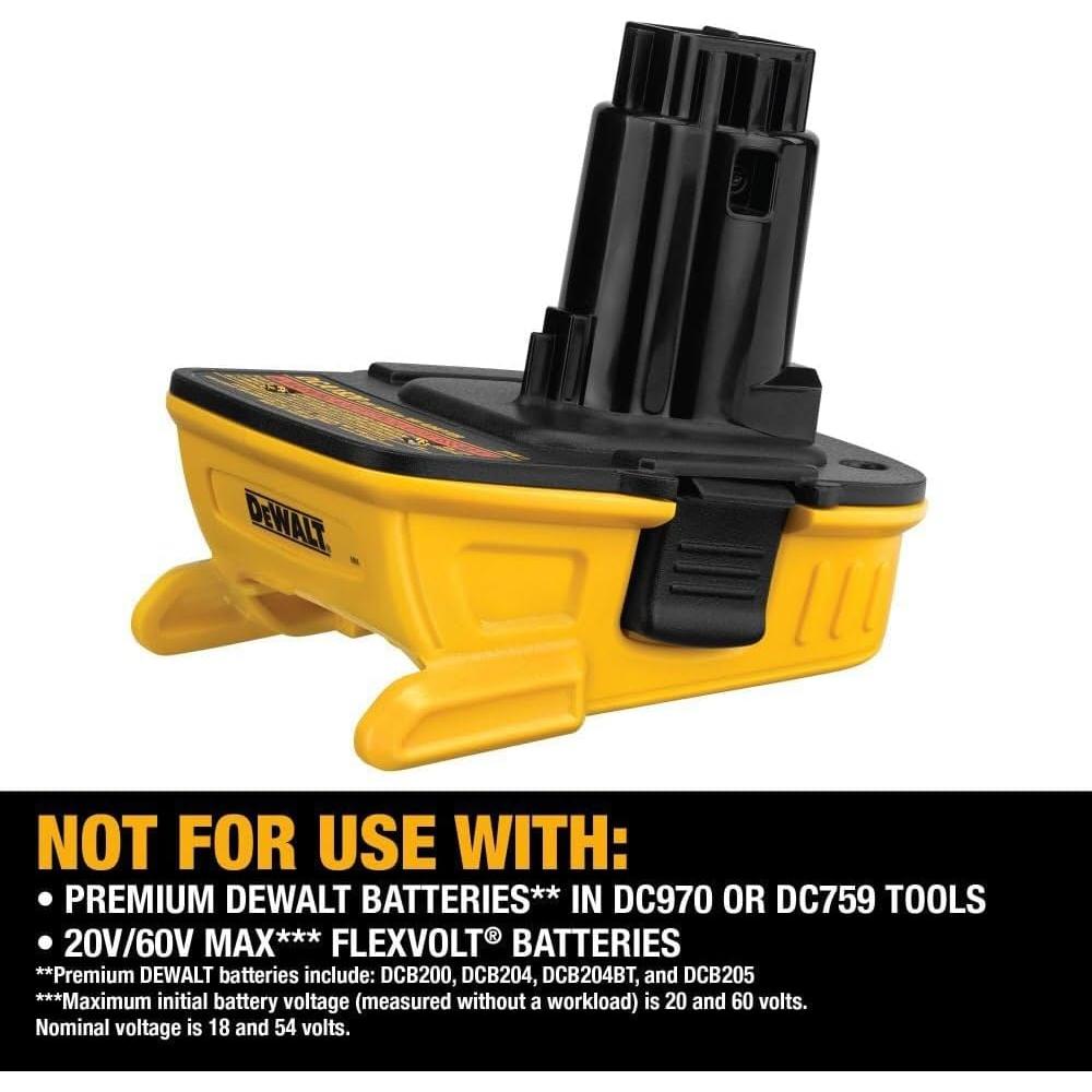 Kit Adaptador Batería DEWALT 20V MAX con 2 Baterías y Cargador