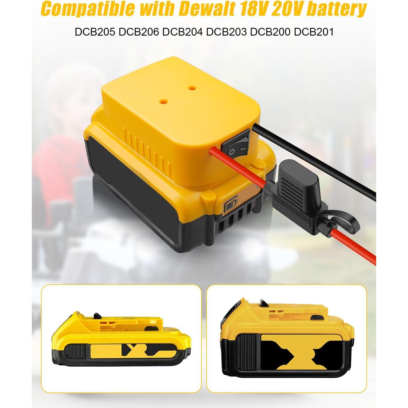 Kit Adaptador Batería Power Wheel DeWalt 20V con Protección