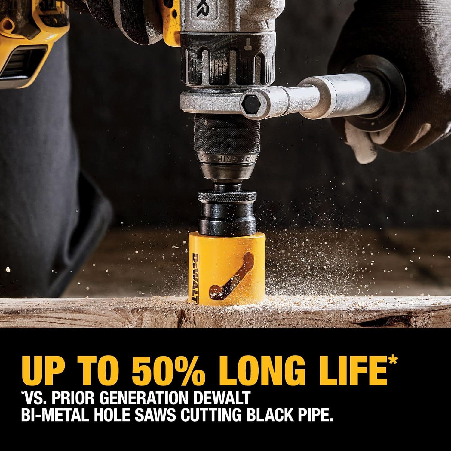 Hole Saw Kit, 14-Piece, Includes 2 Quick Change Mandrels and Pilot Point Bits (D180005)