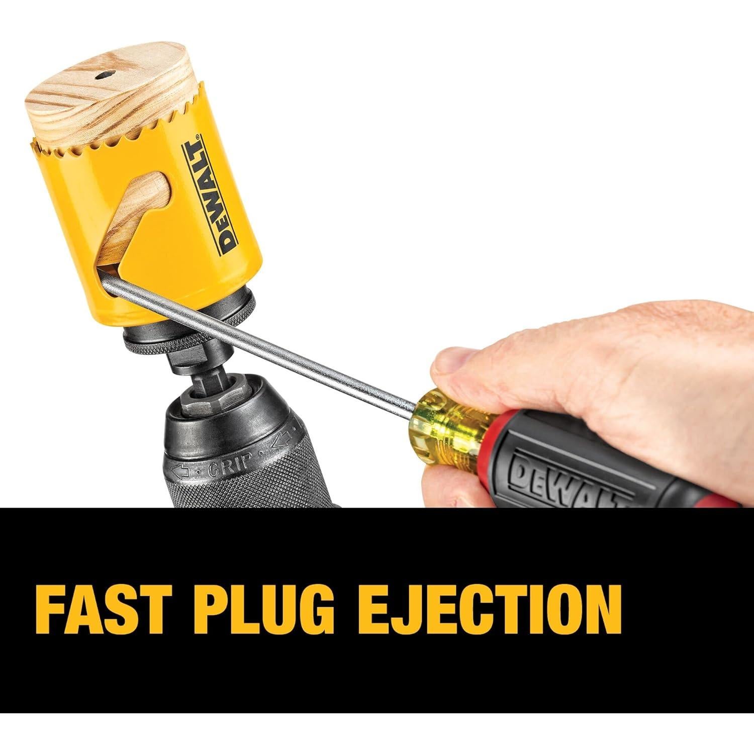 Hole Saw Kit, 14-Piece, Includes 2 Quick Change Mandrels and Pilot Point Bits (D180005)