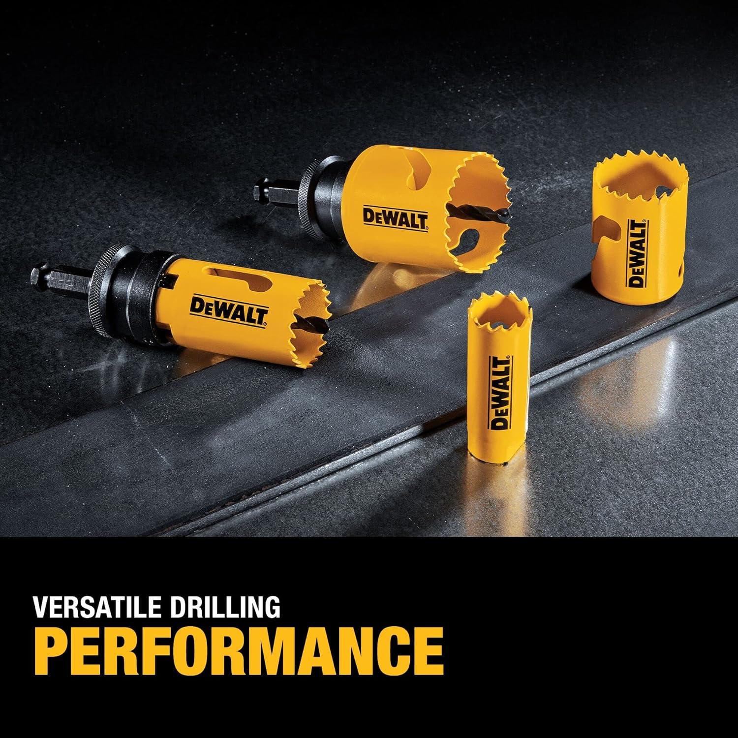 Hole Saw Kit, 14-Piece, Includes 2 Quick Change Mandrels and Pilot Point Bits (D180005)