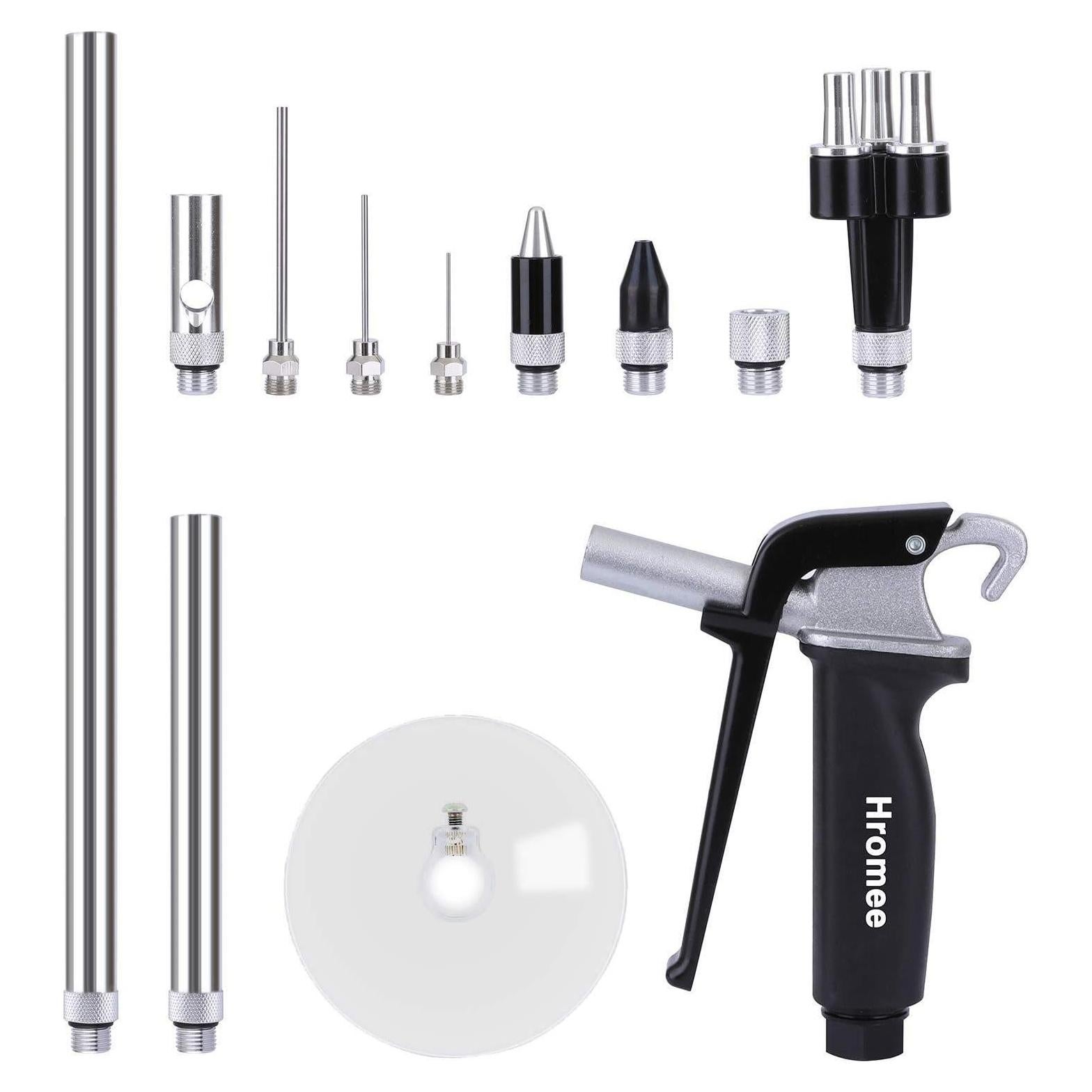 Hromee Kit Pistola de Aire 12 Piezas con Boquillas y Extensiones