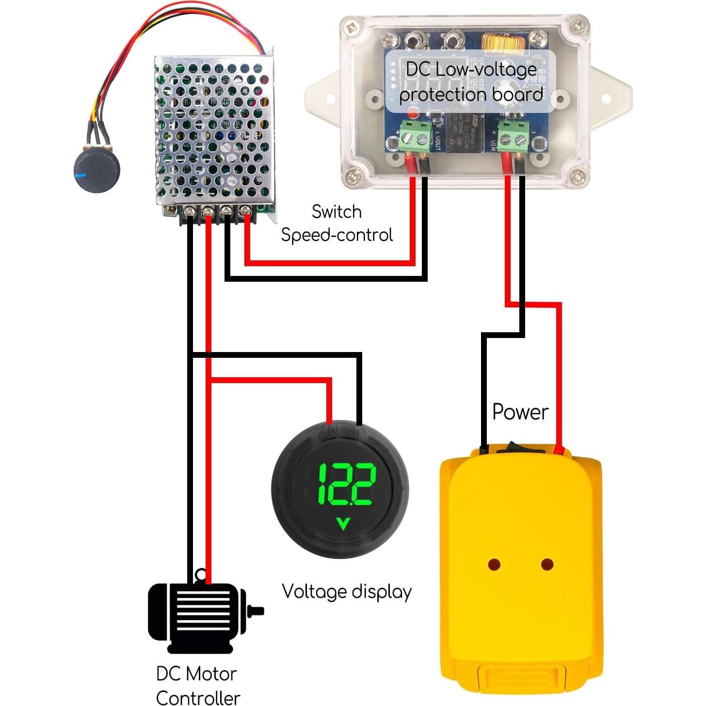 Kit Adaptador Batería DeWalt 18V 20V con Control Velocidad