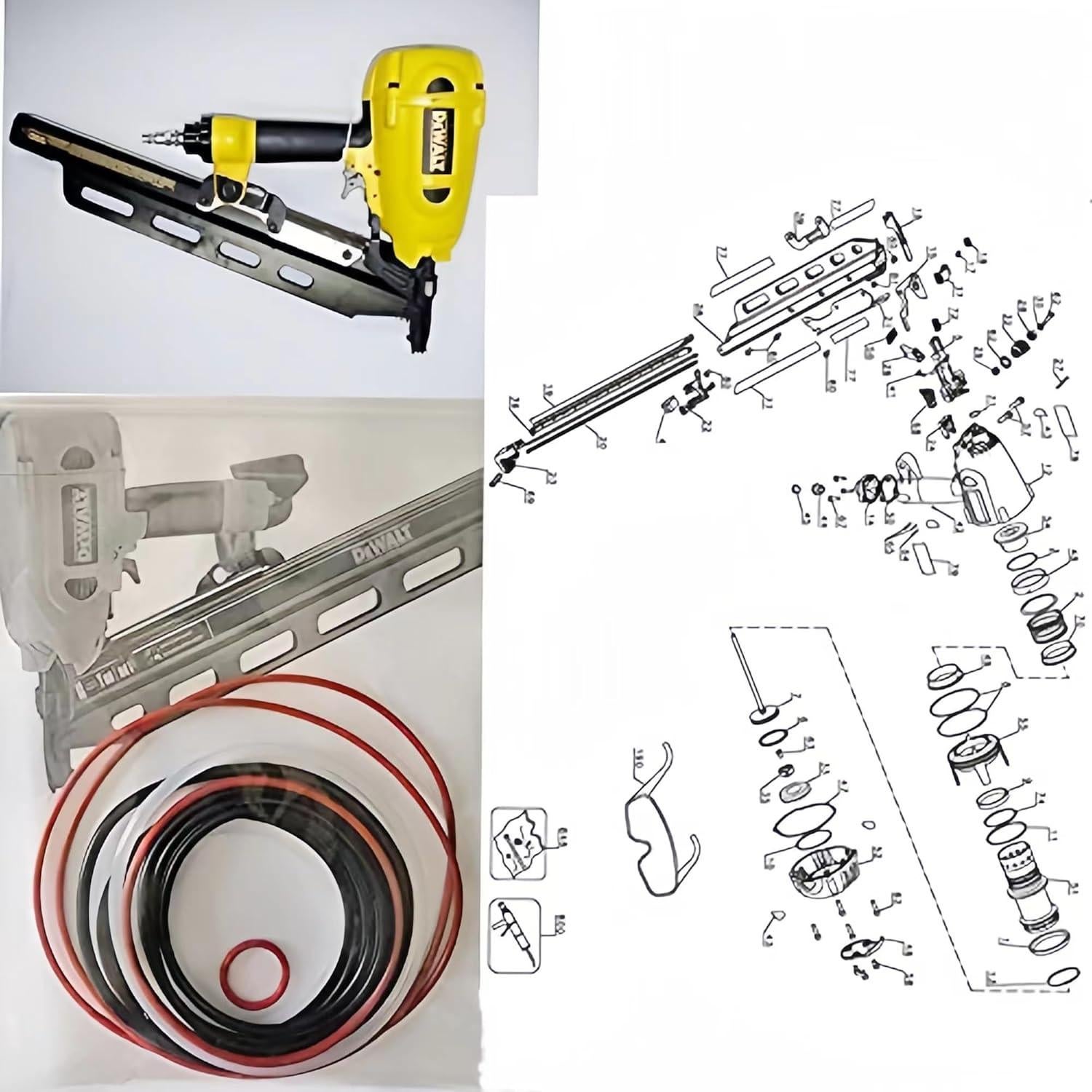 Kit O-Ring Bizhala D51844 compatible DeWALT 10 piezas