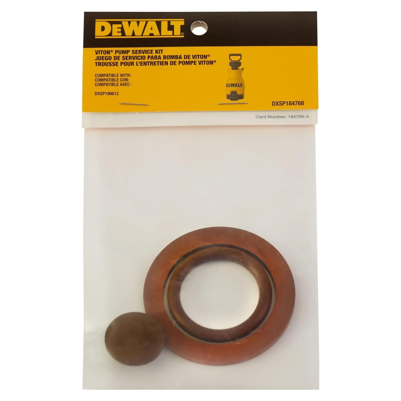 Kit de Servicio Bomba Viton DEWALT DXSP184768 para Pulverizador