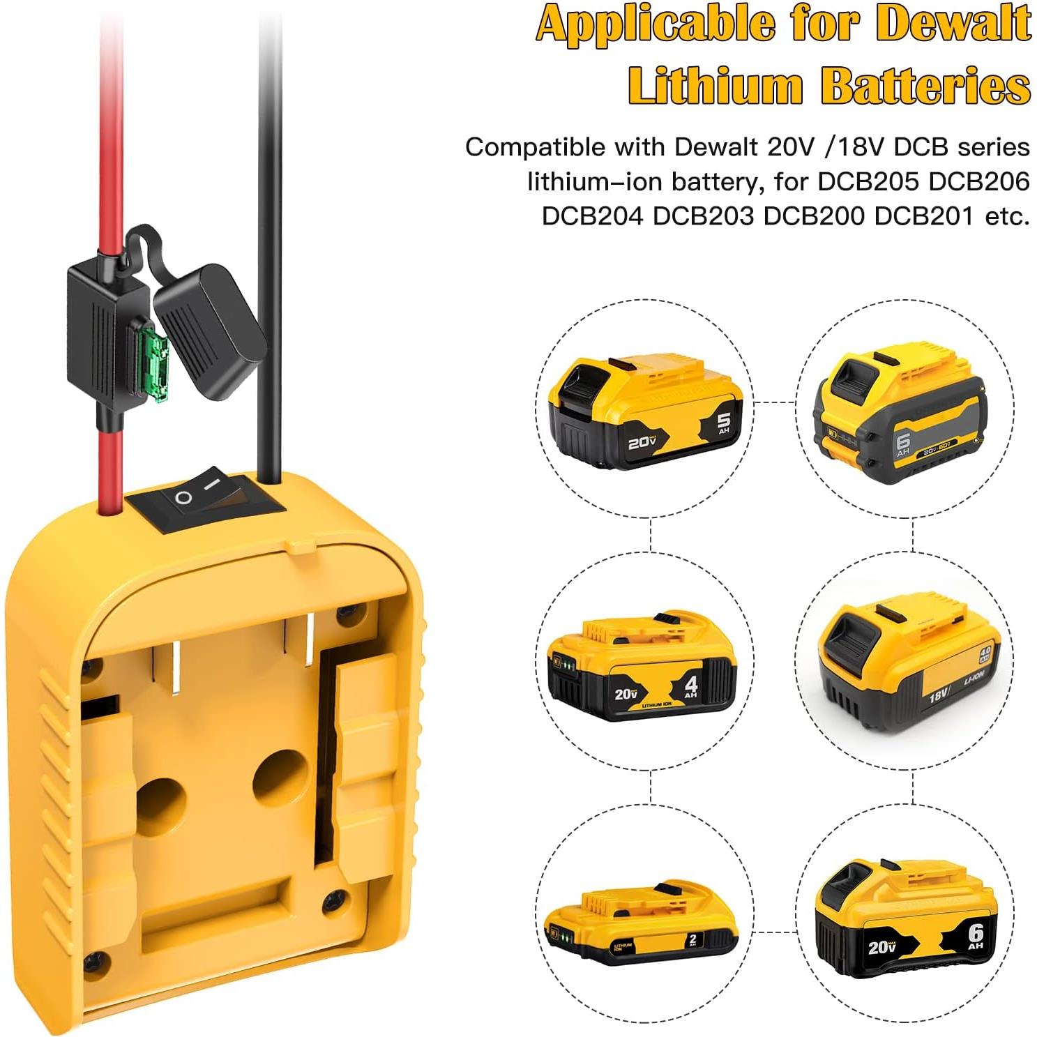 Adaptador Power Wheels CHoiKWong para batería Dewalt 20V