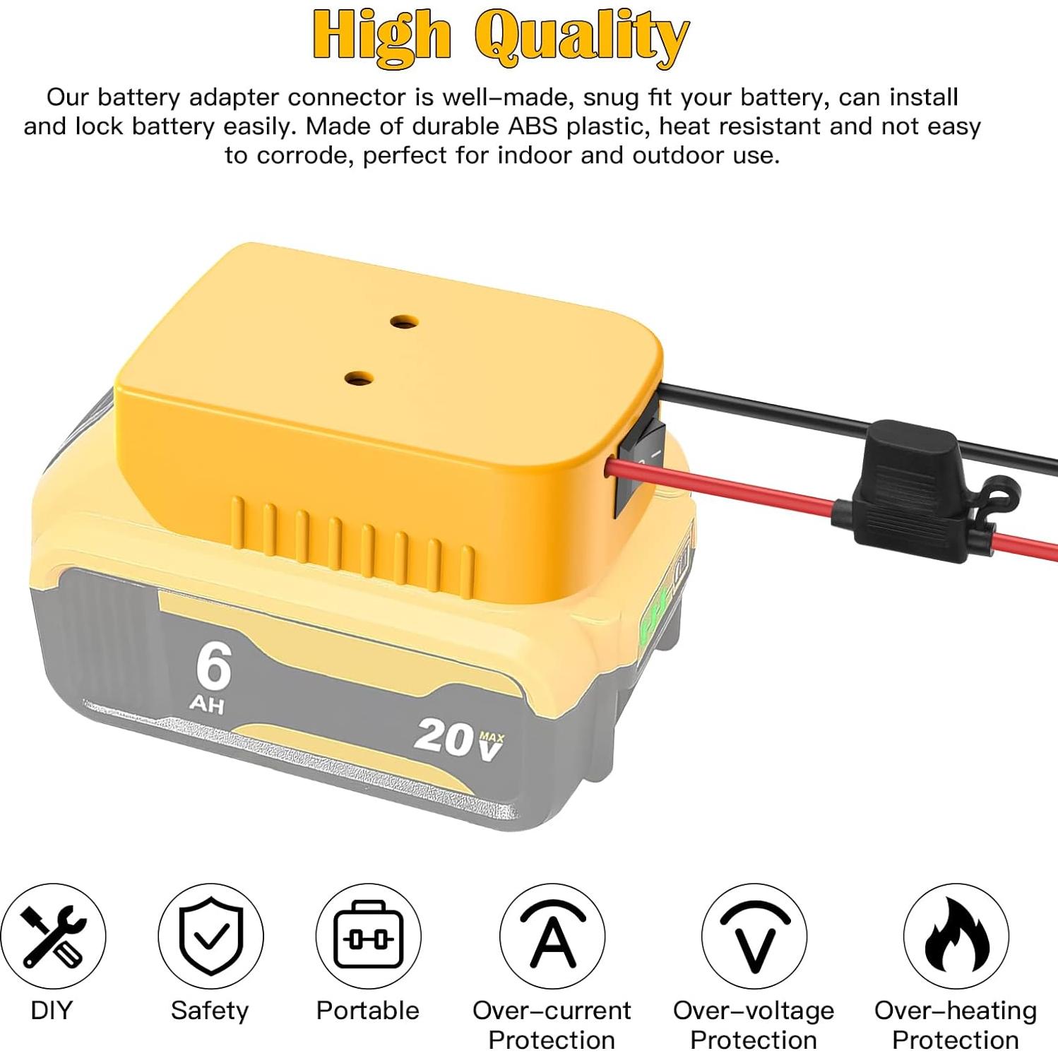 Adaptador Power Wheels CHoiKWong para batería Dewalt 20V