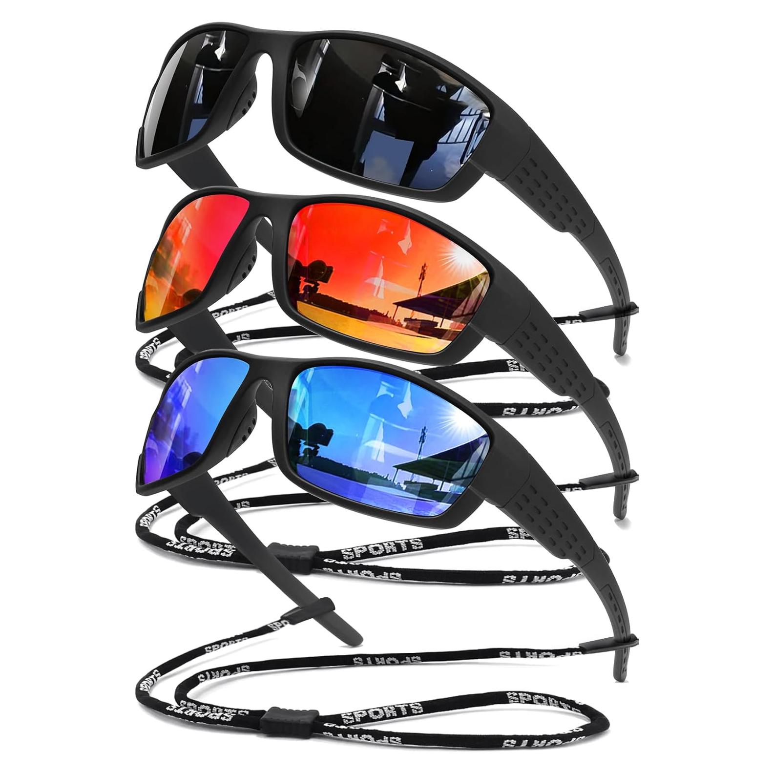 Gafas de sol deportivas polarizadas SQOQS UV400 3 pack