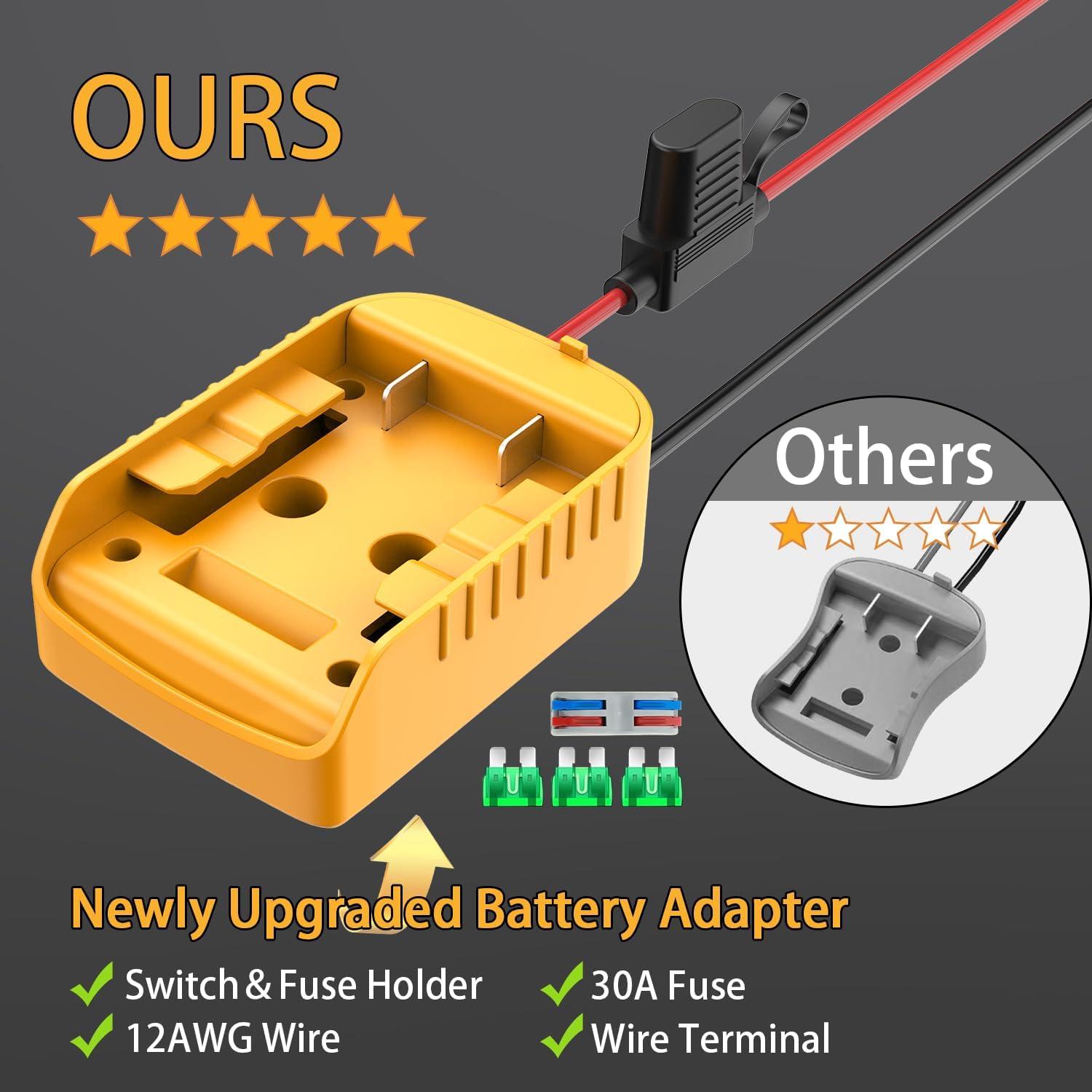 Adaptador para Batería Dewalt 20V Kzreect con Interruptor