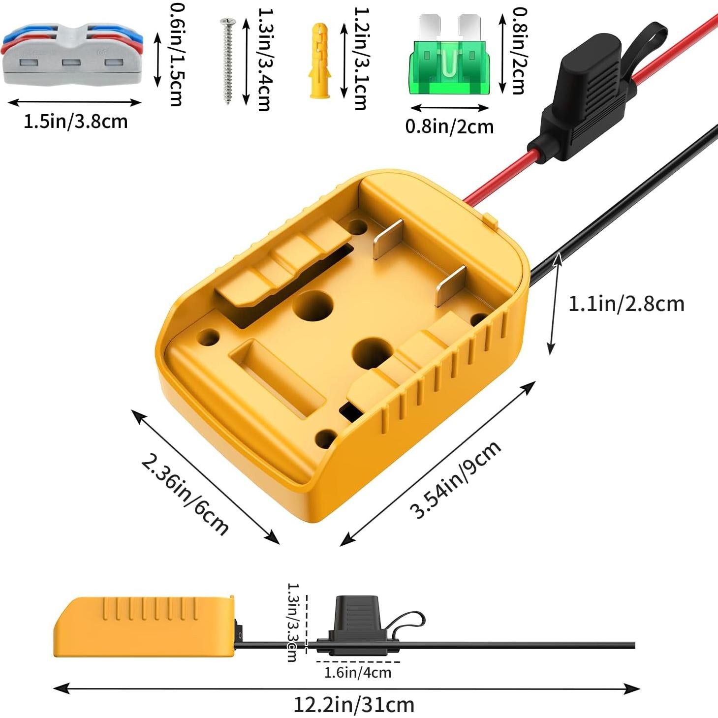 Adaptador para Batería Dewalt 20V Kzreect con Interruptor
