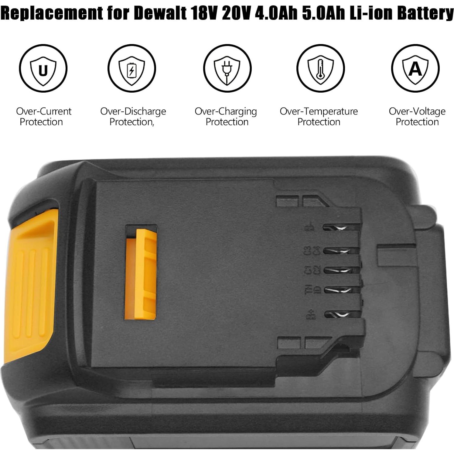 Cubierta Repuesto Batería Dewalt DCB200 DCB201 DIY 10-Celdas