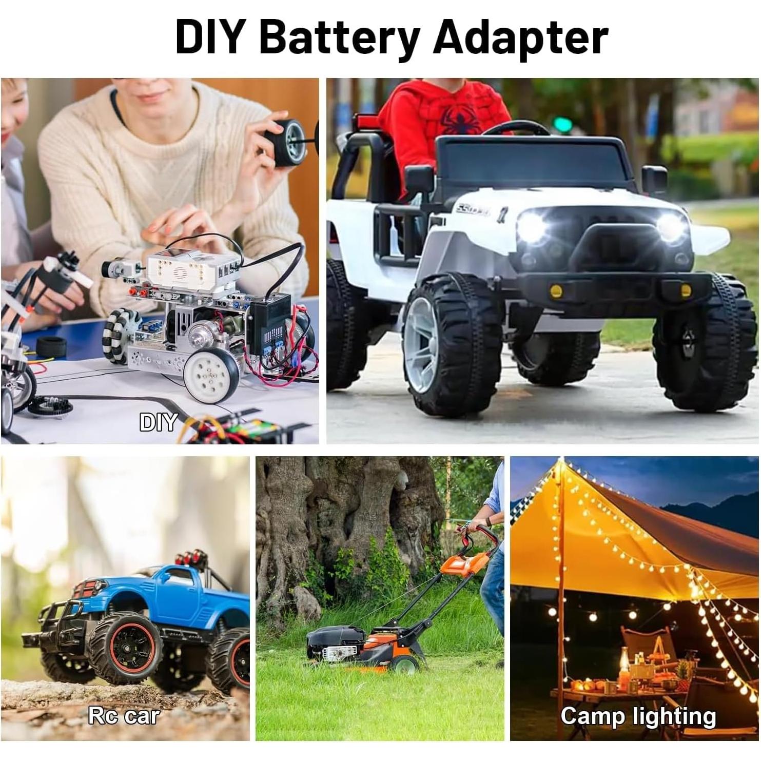 Adaptador para Batería Dewalt 20V Kzreect con Fusible y Cable