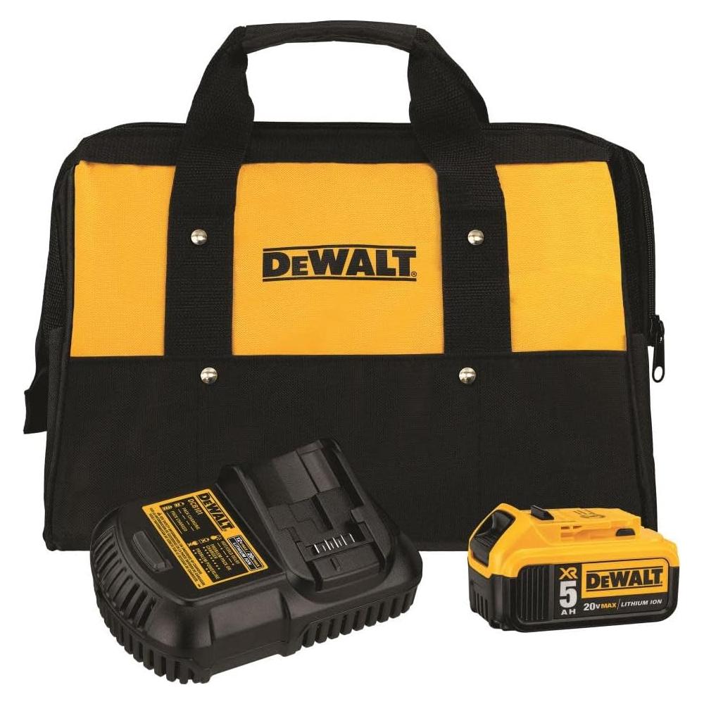Batería DEWALT 20V MAX 5Ah con Cargador y Bolsa DCB205CK