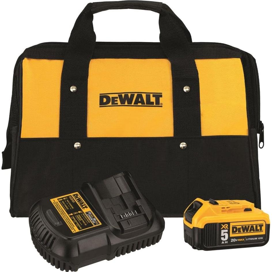 Batería DEWALT 20V MAX 5Ah con Cargador y Bolsa DCB205CK