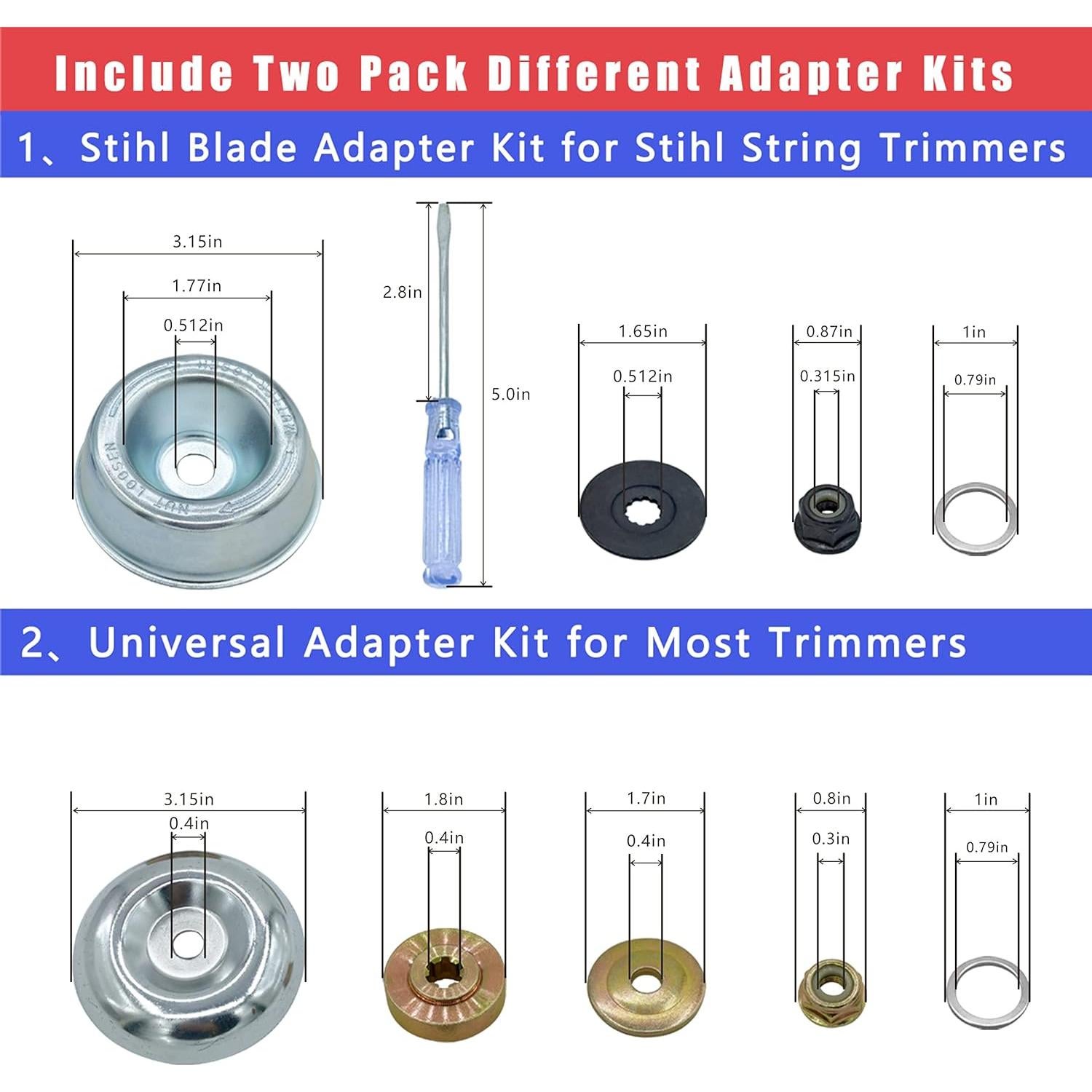 Cuchillas de Cortadora de Césped NeJesZoe 3 Dientes 25.4mm