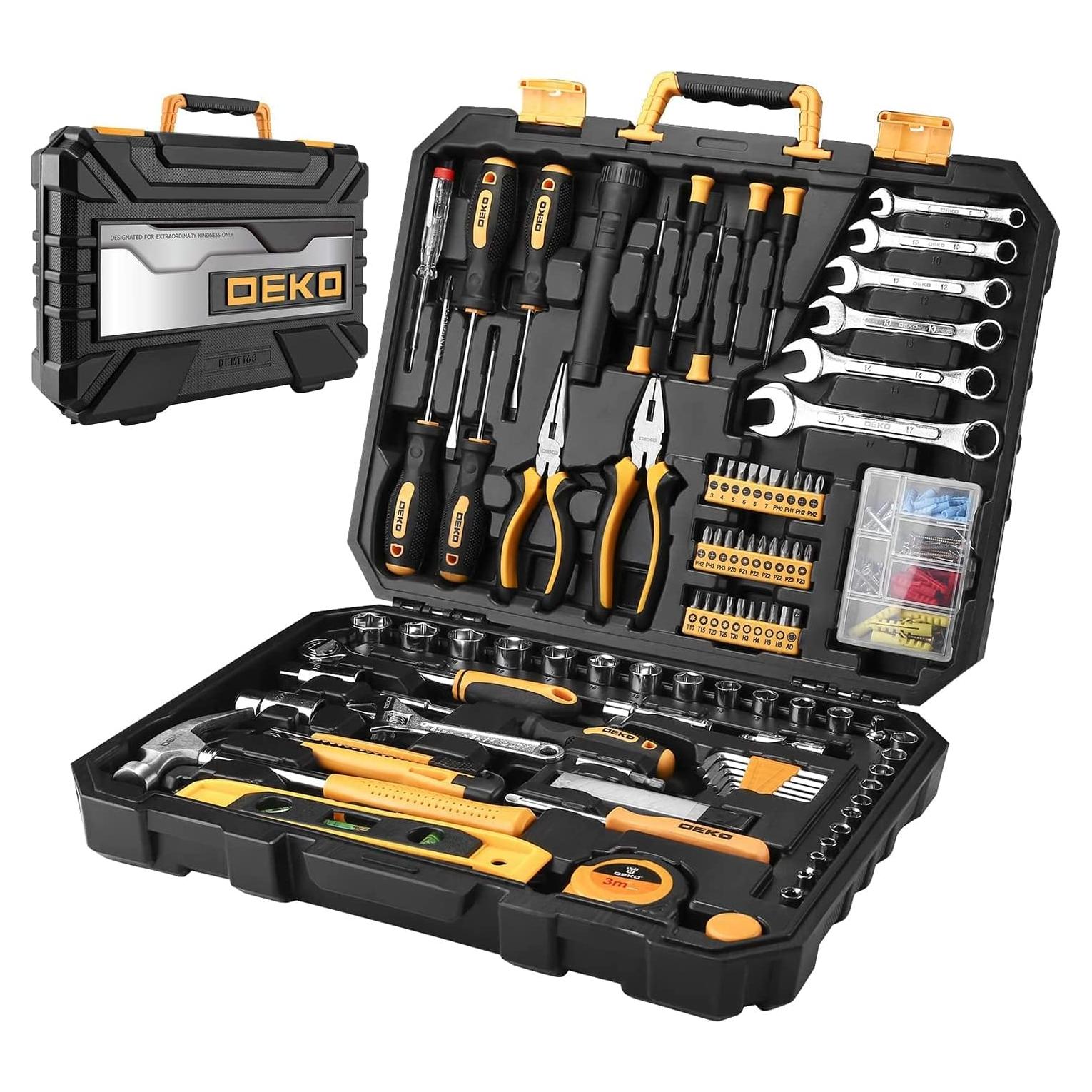 DEKOPRO Kit de Herramientas 208 Piezas para Bricolaje