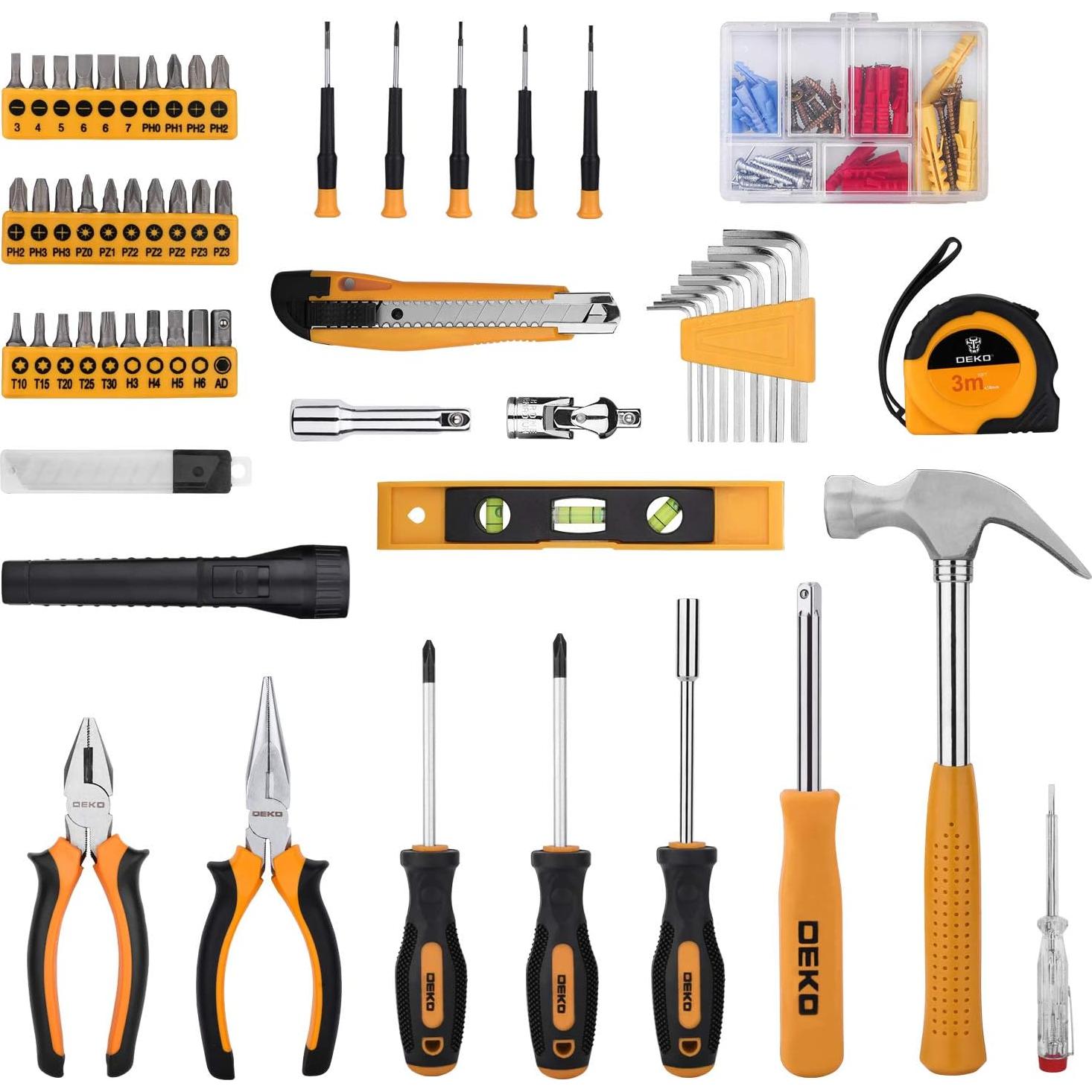 DEKOPRO Kit de Herramientas 208 Piezas para Bricolaje