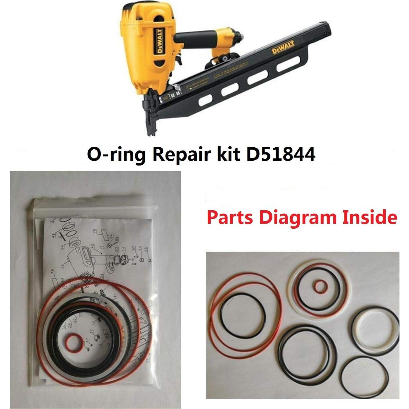 Kit O-ring DeWALT D51844 D51845 D51822 Mantenimiento