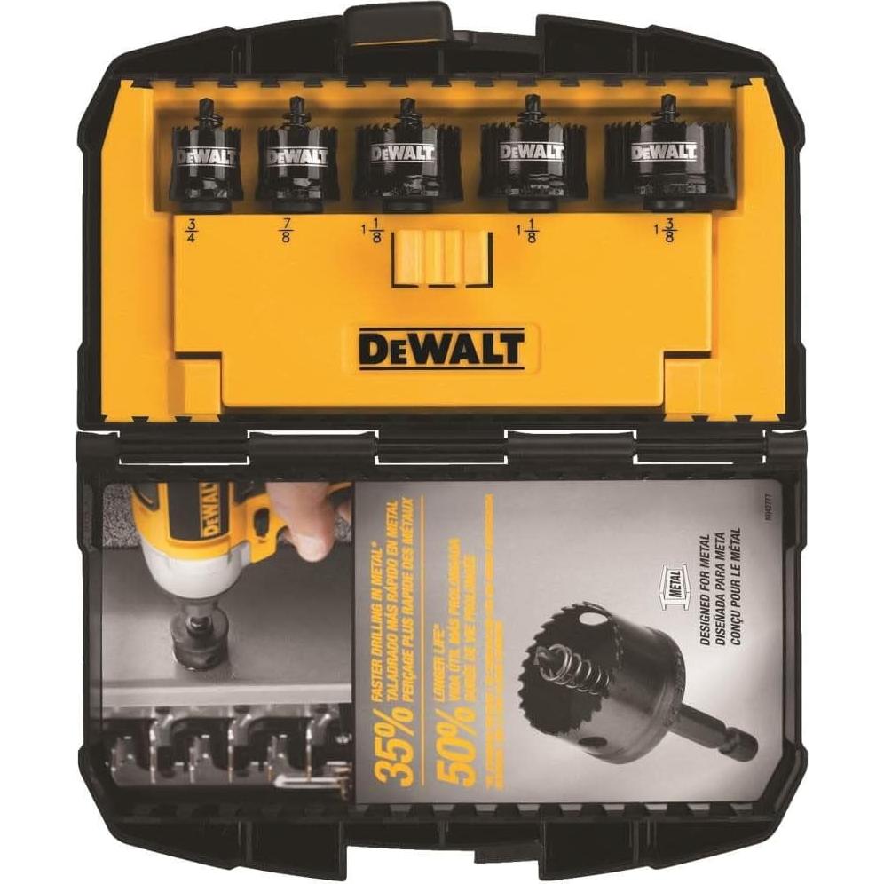 Kit de Sierras de Corona DEWALT D1800IR5, 5 Piezas para Metal
