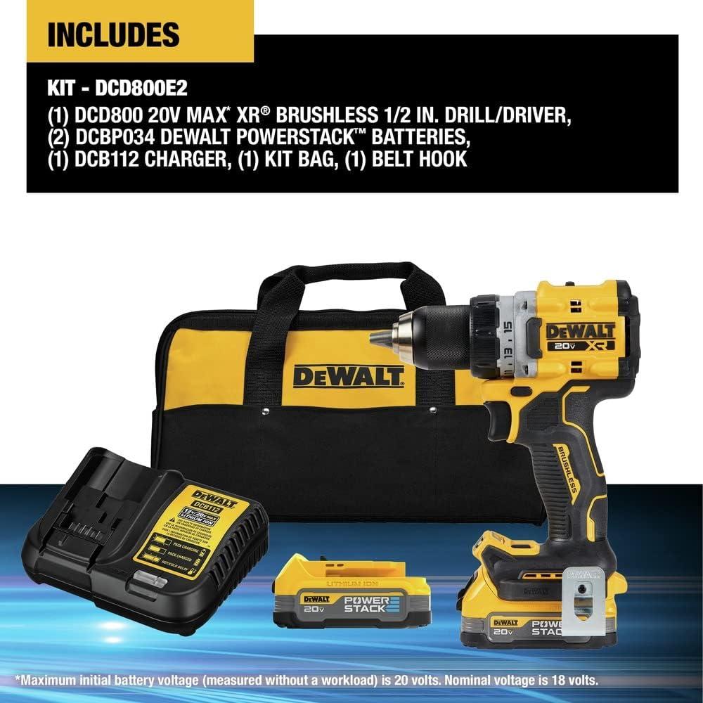 Taladro Inalámbrico DEWALT 20V MAX XR 1/2" (1,27 cm) Kit