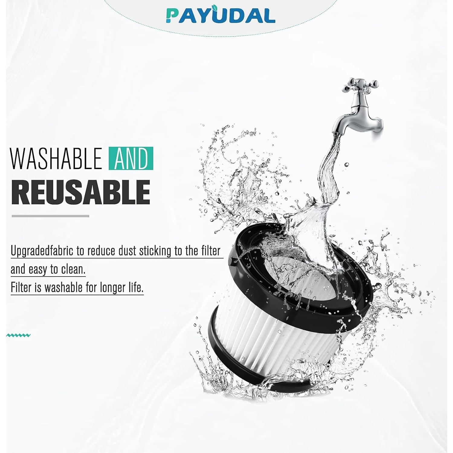 Filtros HEPA Reemplazo DEWALT 20V 2 Paquetes Lavables