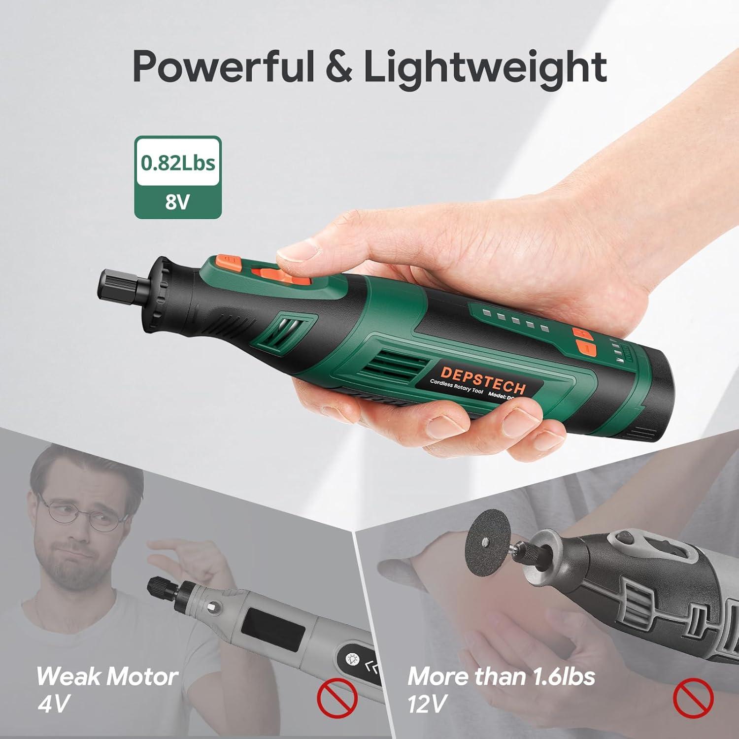 Herramienta Rotativa Inalámbrica DEPSTECH DC08 8V 127 Accesorios