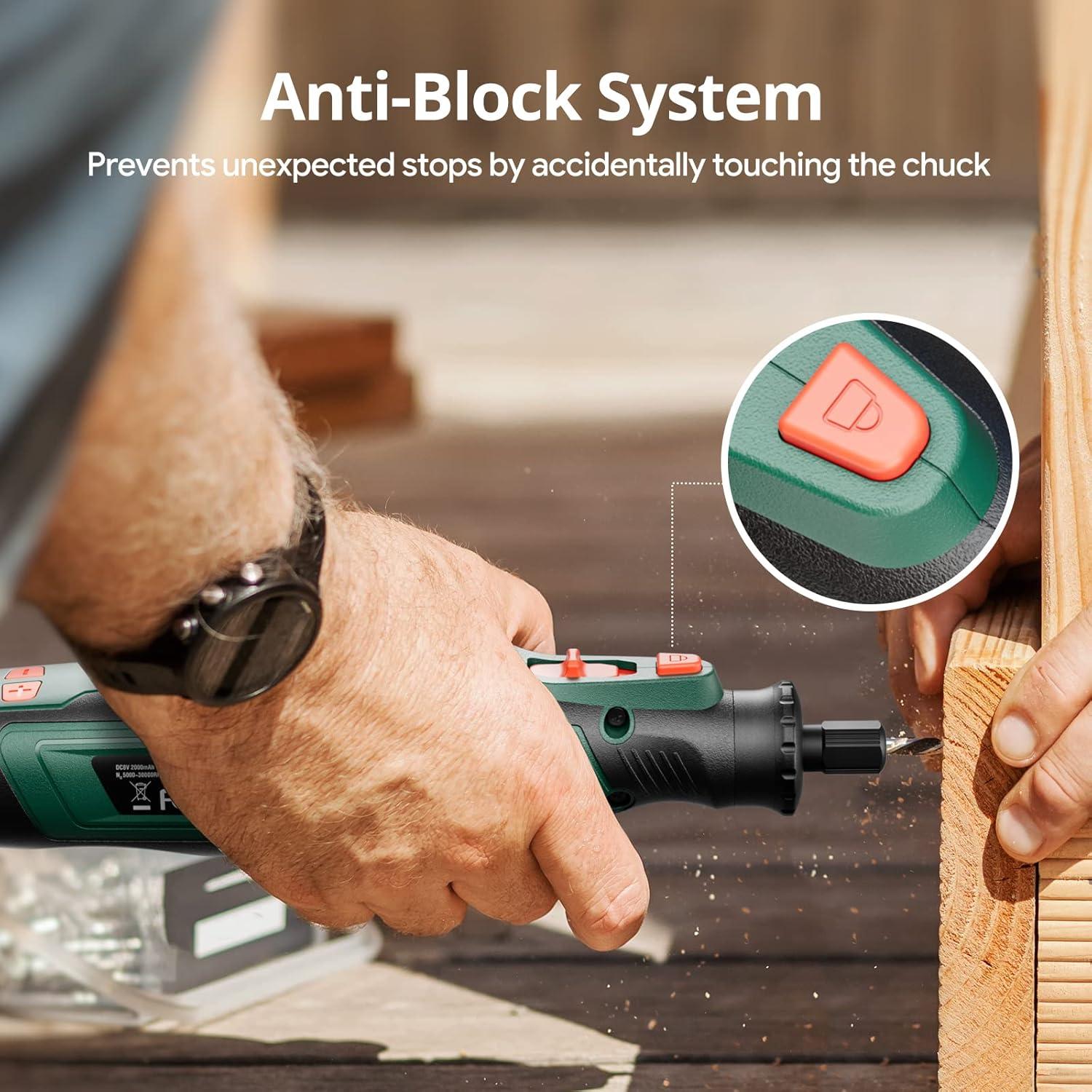 Herramienta Rotativa Inalámbrica DEPSTECH DC08 8V 127 Accesorios