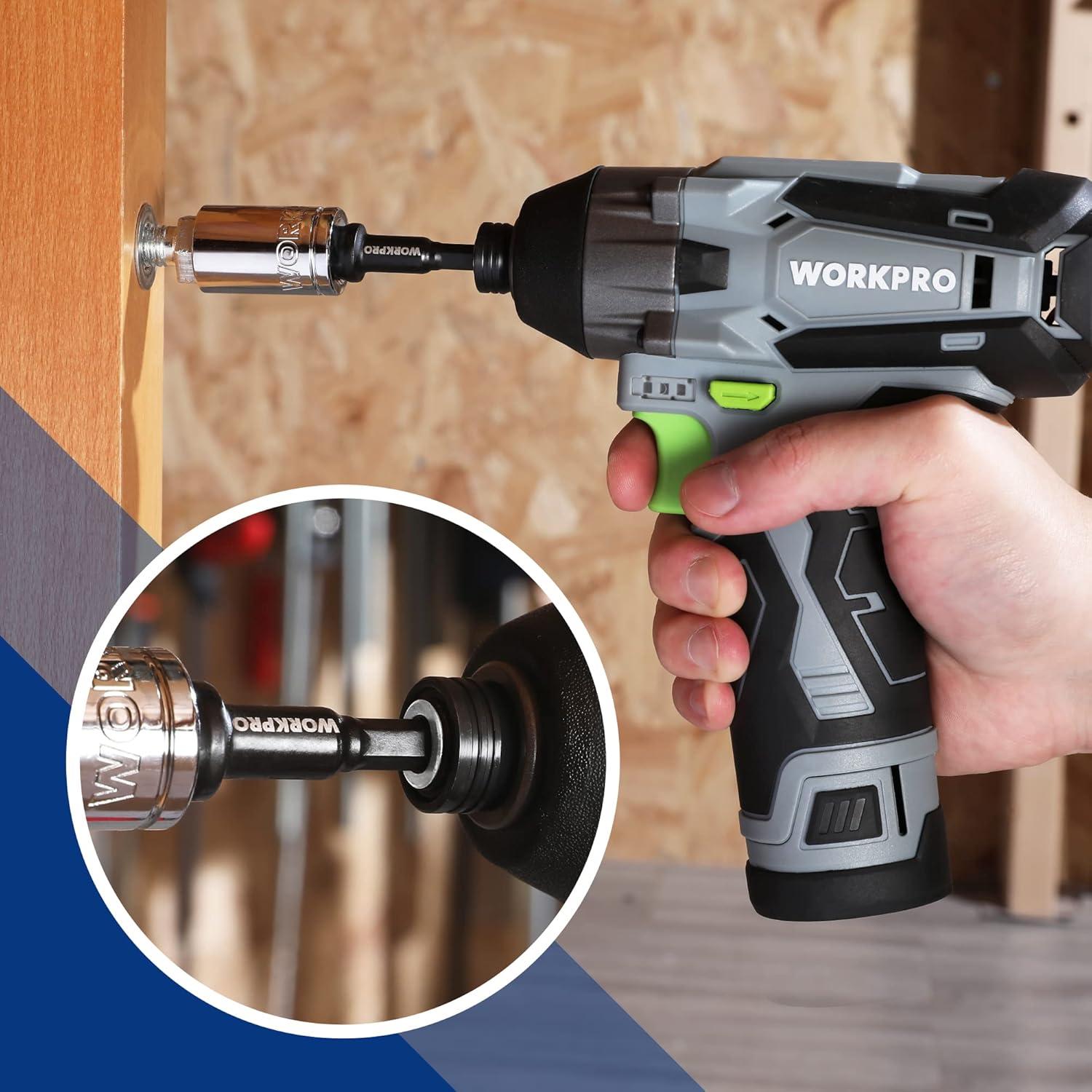 Set de Adaptadores de Socket WORKPRO 9 Piezas Hexagonal