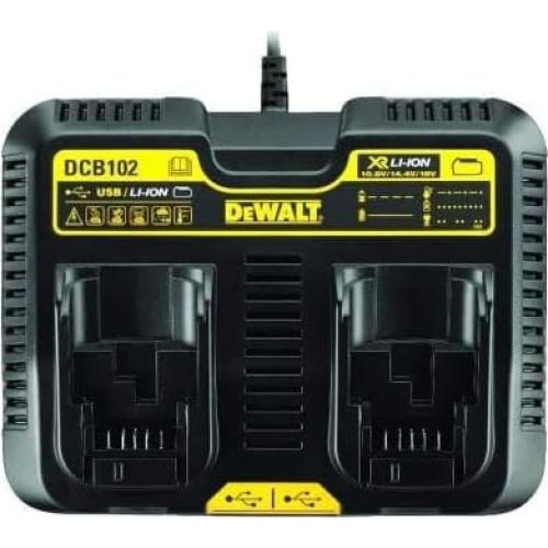 Cargador DEWALT DCB102 12/20V MAX con 2 puertos USB