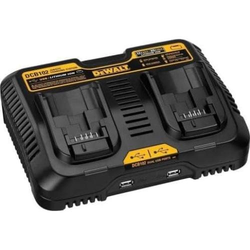 Cargador DEWALT DCB102 12/20V MAX con 2 puertos USB