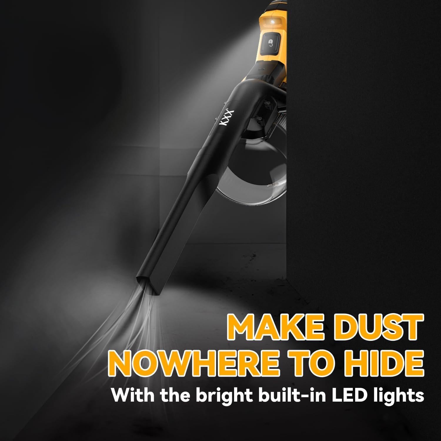 Aspiradora Inalámbrica KXX 20V 500W HEPA 5 en 1 Amarilla