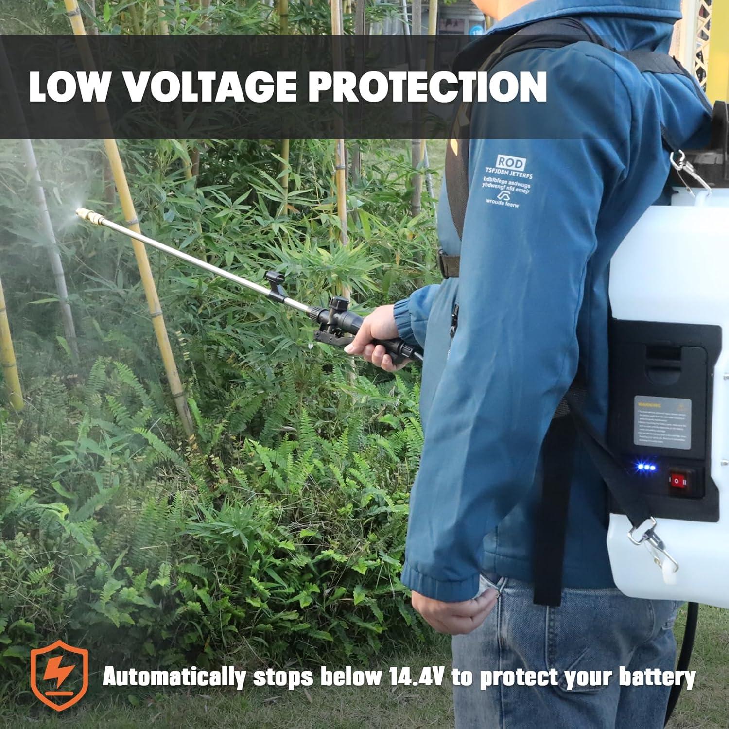 Pulverizador de Jardín Mayoki 12L Batería 20V 55 PSI