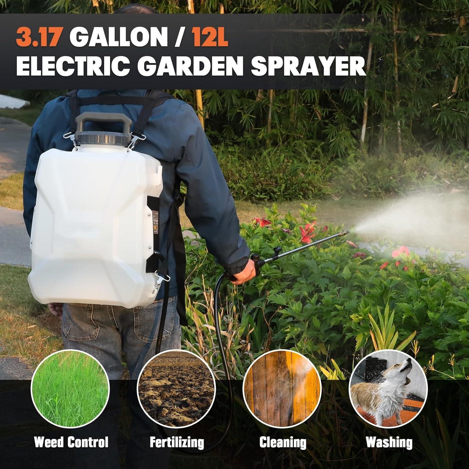 Pulverizador de Jardín Mayoki 12L Batería 20V 55 PSI