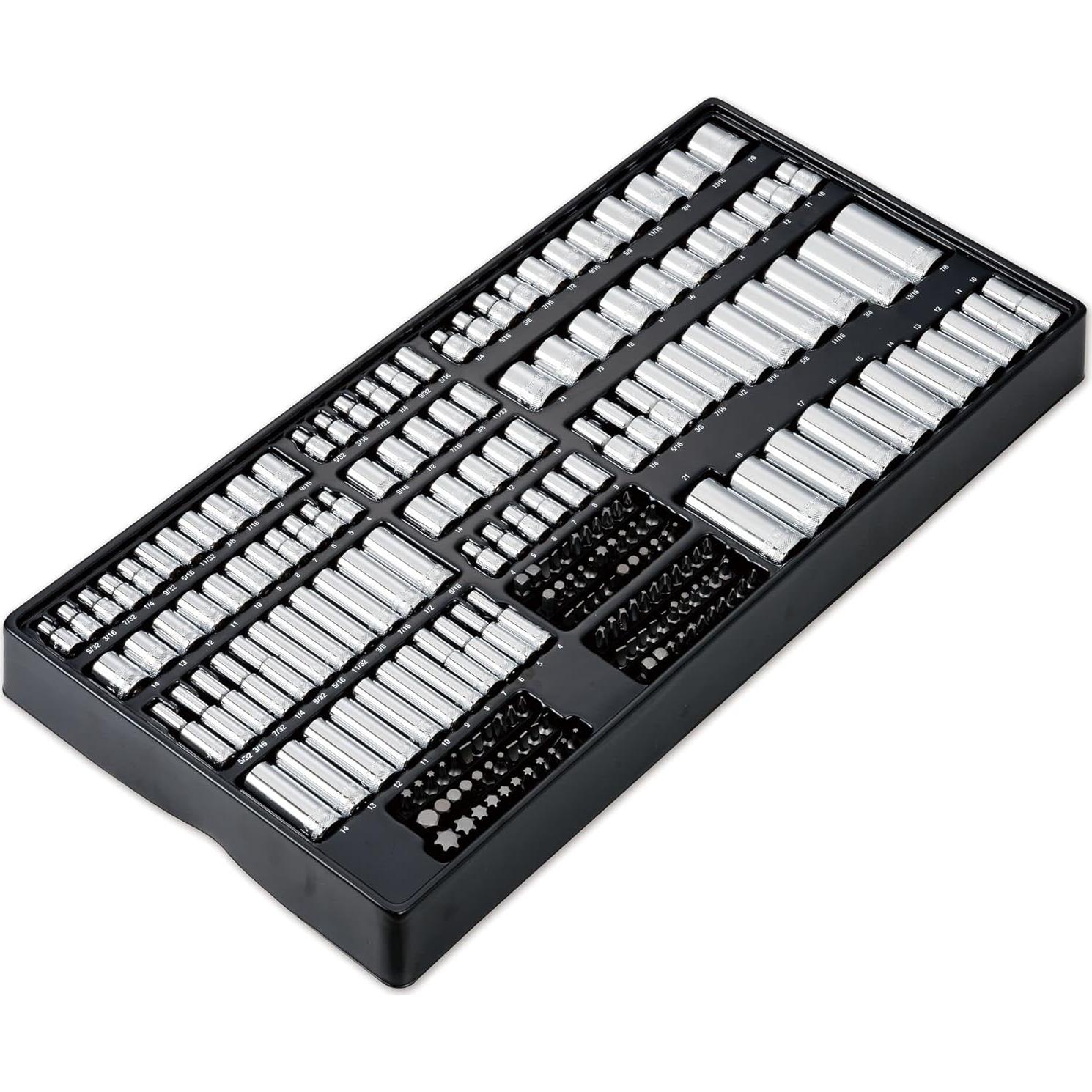 Mechanics Tool Set, 1/4", 3/8", 1/2" Drive Tools and Combo Wrenches, 341 Piece (DWMT45341)