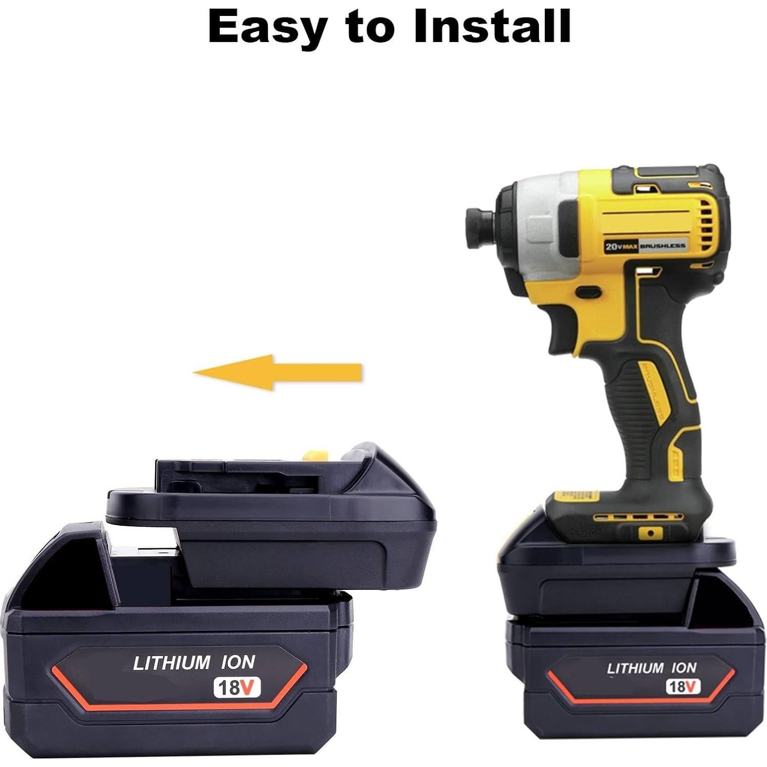 Adaptador de Batería Kotoate ML18DL para Dewalt 20V