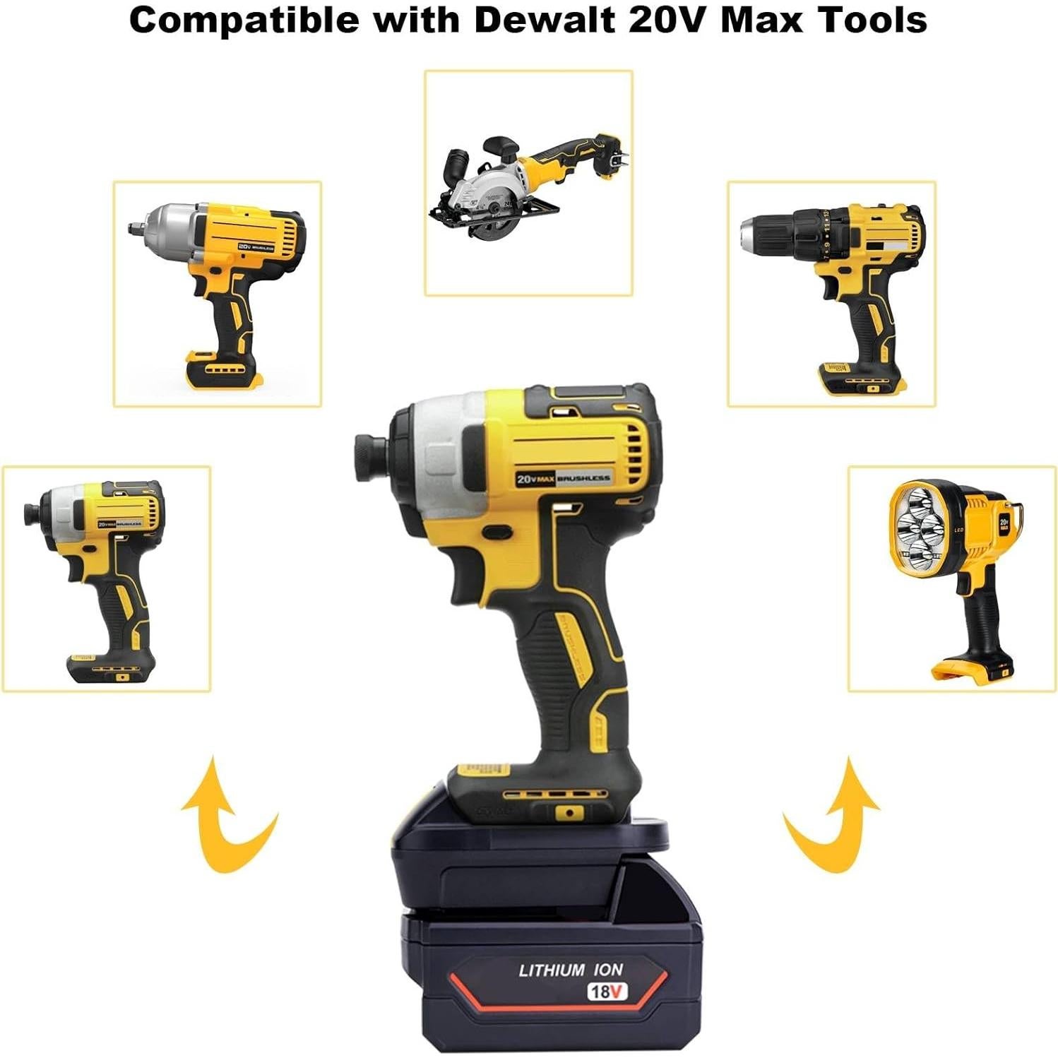 Adaptador de Batería Kotoate ML18DL para Dewalt 20V