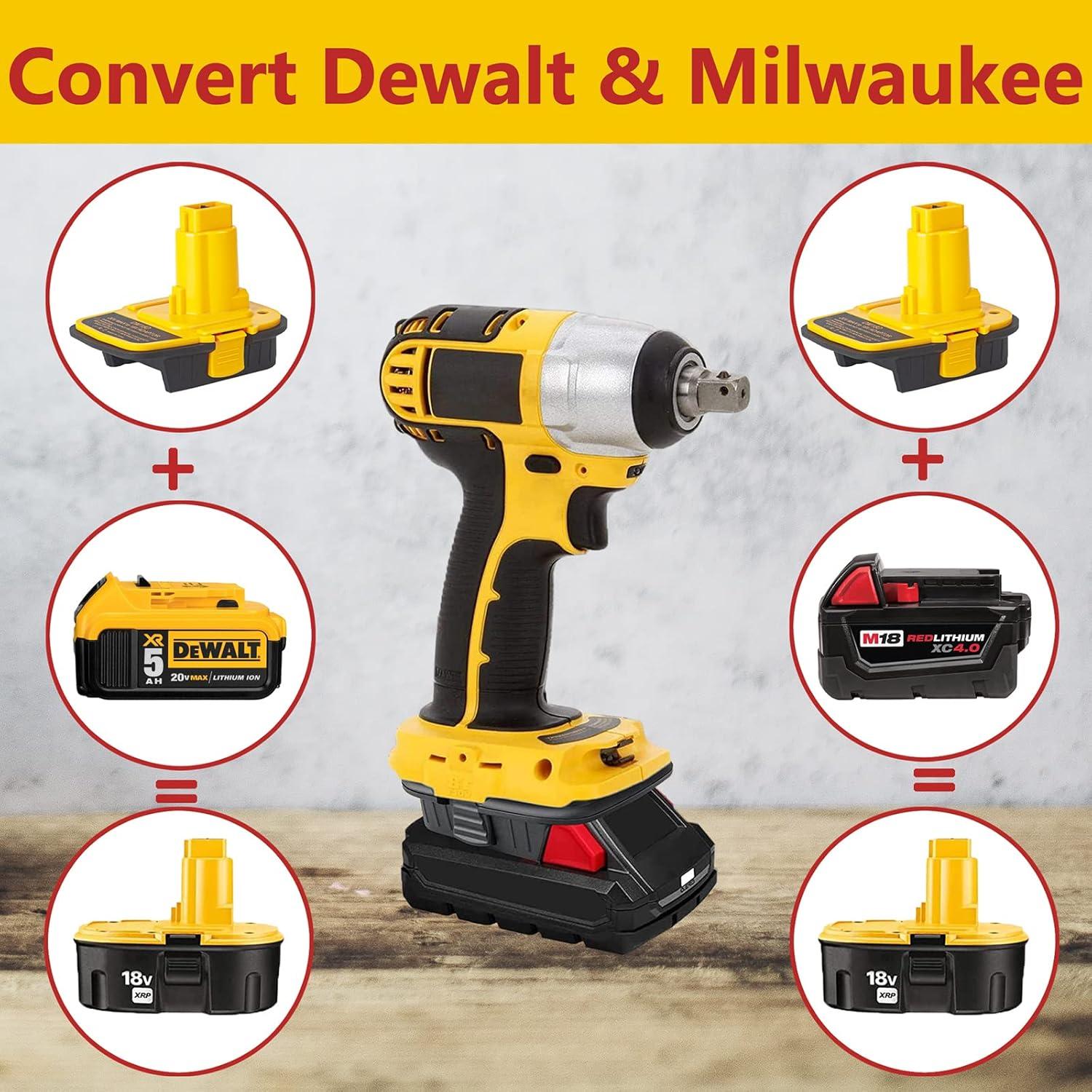 Adaptador DM18D DeWalt 18V a 20V y Milwaukee M18