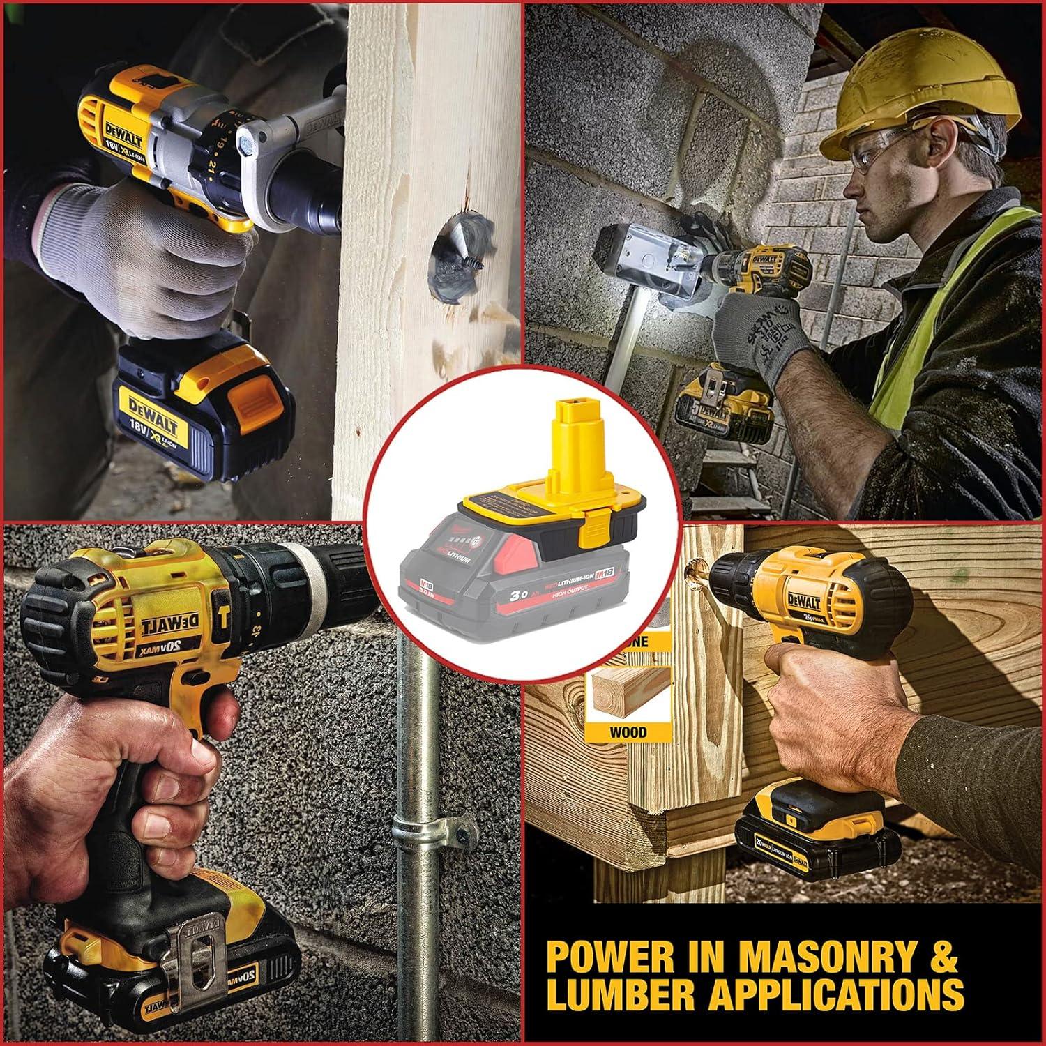 Adaptador DM18D DeWalt 18V a 20V y Milwaukee M18